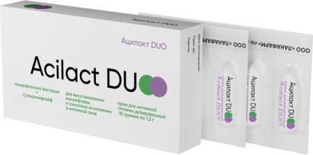 Ацилакт DUO, крем для интимной гигиены 1.2 г, 10 шт. (арт. 245542)
