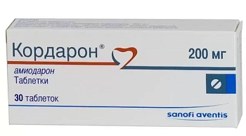 Кордарон, таблетки 200 мг, 30 шт. (арт. 245750)