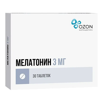 Мелатонин, таблетки 3 мг, 60 шт.