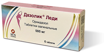 Дазолик Леди, таблетки вагинальные 500 мг, 6 шт. (арт. 231248)