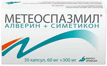 Метеоспазмил, капсулы 60 мг+300 мг, 30 шт.