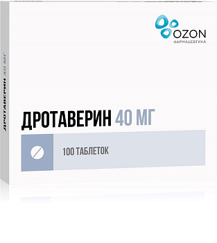 Дротаверин, таблетки, 40 мг, 100 шт. (арт. 245977)