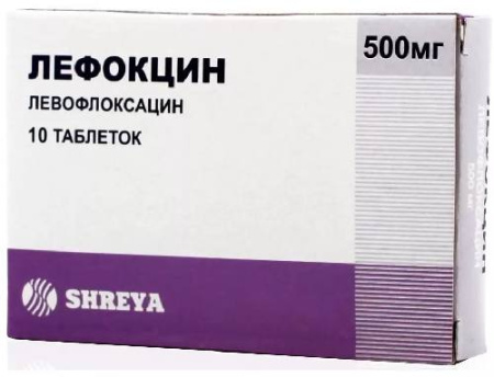 Лефокцин, таблетки покрыт. плен. об. 500 мг, 10 шт. (арт. 211101)