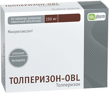 Толперизон-OBL, таблетки покрыт. плен. об. 150 мг, 30 шт. (арт. 211617)