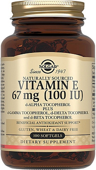 Солгар Витамин E, капсулы 100 ME, 100 шт. (арт. 244619)