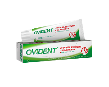 OVIDENT, Крем для фиксации зубных протезов Нейтральный, 40 мг (арт. 285954)