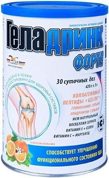 Геладринк Форте, порошок для приготовления раствора (апельсин) 420 г (арт. 192267)