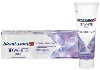 Blend-a-med зубная паста 3d white luxe, совершенство, 75 мл. (арт. 259966)