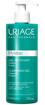 Uriage Hyseac, гель для лица очищающий, 500 мл (арт. 294294)