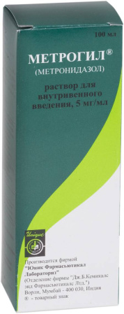 Метрогил, раствор для в/в введения 5 мг/мл, 100 мл (арт. 173696)