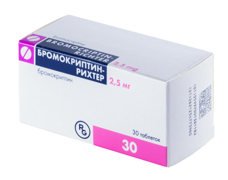 Бромокриптин-Рихтер, таблетки 2.5 мг, 30 шт. (арт. 170981)