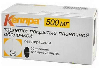 Кеппра, таблетки покрыт. плен. об. 500 мг, 60 шт. (арт. 181320)