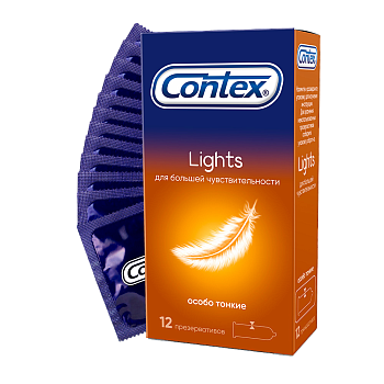 Презервативы Contex Lights особо тонкие, 12 шт. (арт. 182606)