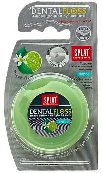 Сплат Professional Dental Floss, объемная зубная нить с лаймом и бергамотом (арт. 213870)