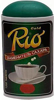 Rio Gold, заменитель сахара, таблетки, 1200 шт. (арт. 184091)