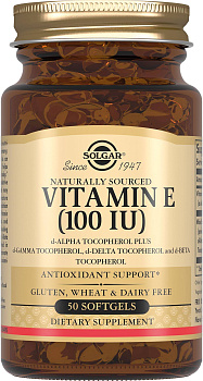 Солгар Витамин E, капсулы 100 ME, 50 шт. (арт. 216116)