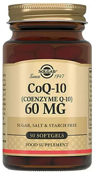 Солгар Коэнзим Q10, капсулы 60 мг, 30 шт. (арт. 216104)