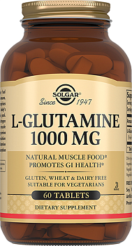 Солгар L-глутамин, таблетки 1000 мг, 60 шт. (арт. 215992)