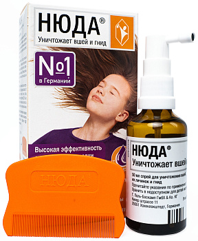 Нюда, спрей педикулицидный, 50 мл (арт. 221770)