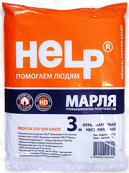 Марля медицинская HELP, отрез 3 м (арт. 225306)