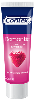 Contex Romantic, гель-смазка с ароматом клубники, 30 мл (арт. 191738)