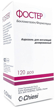Фостер, аэрозоль 0.1 мг+6 мкг/доза, 120 доз (арт. 191941)