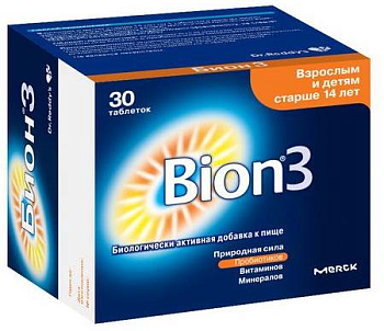 Бион 3, таблетки 1050 мг, 30 шт. (арт. 169807)