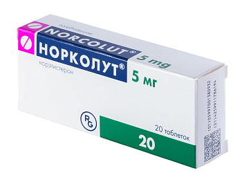 Норколут, таблетки 5 мг, 20 шт. (арт. 170941)