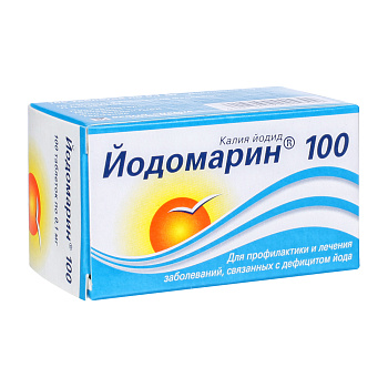 Йодомарин 100, таблетки 0.1 мг, 100 шт. (арт. 170352)