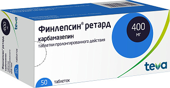 Финлепсин Ретард, таблетки пролонг. 400 мг, 50 шт. (арт. 191246)