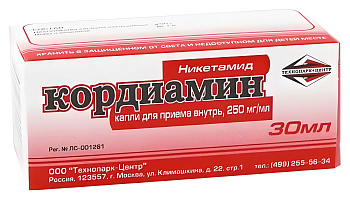 Кордиамин капли д/внут прим 250 мг/мл фл 30 мл х1 (арт. 238134)