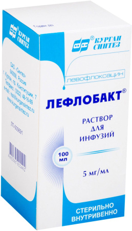 Лефлобакт, раствор 5 мг/мл, 100 мл (арт. 196791)