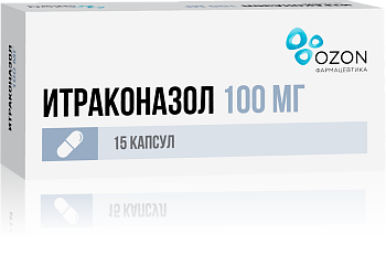 Итраконазол, капсулы 100 мг, 15 шт. (арт. 198132)