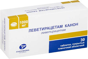 Леветирацетам канон, таблетки 1000 мг, 30 шт. (арт. 198627)
