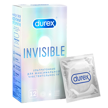 Презервативы Durex Invisible ультратонкие, 12 шт. (арт. 199141)