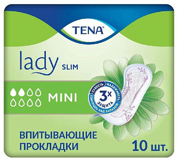 Тена Lady Слим Мини, прокладки урологические, 10 шт. (арт. 222474)