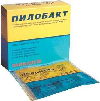 Пилобакт, набор таблеток и капсул , 6 шт./компл, 7 шт (арт. 199817)
