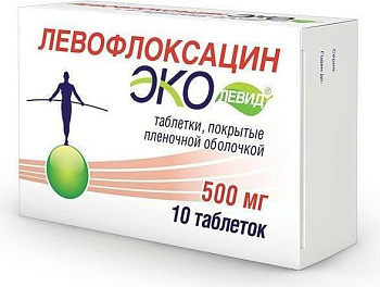 Левофлоксацин Эколевид, таблетки покрыт. плен. об. 500 мг, 10 шт. (арт. 200114)