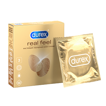 Презервативы Durex Real Feel для естественных ощущений, 3 шт. (арт. 200167)