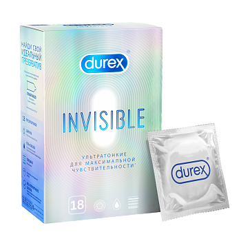 Презервативы Durex Invisible ультратонкие, 18 шт. (арт. 200737)