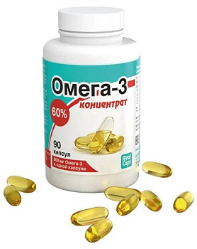Омега-3 концентрат 60%, капсулы 1000 мг, 90 шт. (арт. 223206)