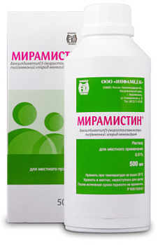 Мирамистин, раствор 0.01%, 500 мл (арт. 214446)