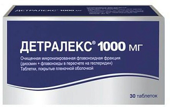 Детралекс, таблетки покрыт. плен. об. 1000 мг, 30 шт. (арт. 202532)