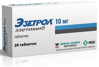Эзетрол, таблетки 10 мг, 28 шт. (арт. 202764)