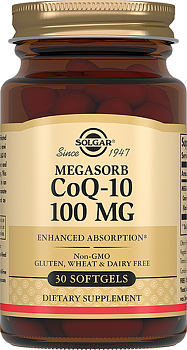 Солгар Коэнзим Q10, капсулы 100 мг, 30 шт. (арт. 216097)