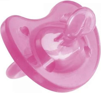 Chicco Пустышка Physio Soft, силикон, розовая, 1шт., 0-6 месяцев, 310410151 (арт. 229934)
