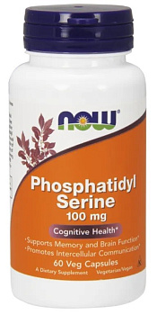 NOW Фосфатидилсерин, капсулы 100 мг, 60 шт. (арт. 205520)