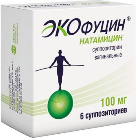 Экофуцин, суппозитории вагинальные, 100 мг, 6 шт. (арт. 205648)