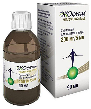 Экофурил, суспензия 200 мг/5 мл, 90 мл (арт. 222910)