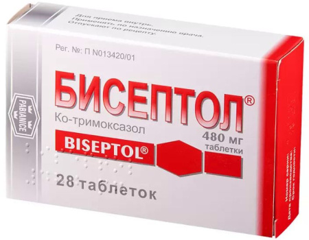 Бисептол, таблетки 480 мг, 28 шт. (арт. 205773)